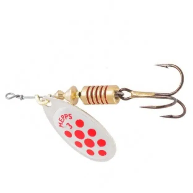 Mepps Aglia Decoree Silver/Red Dots
