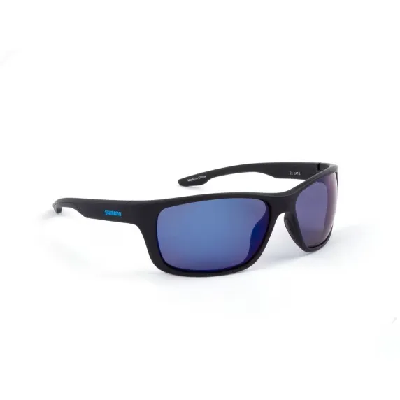 Akiniai Shimano Eyewear Antares Matte Black & Blue Mirror