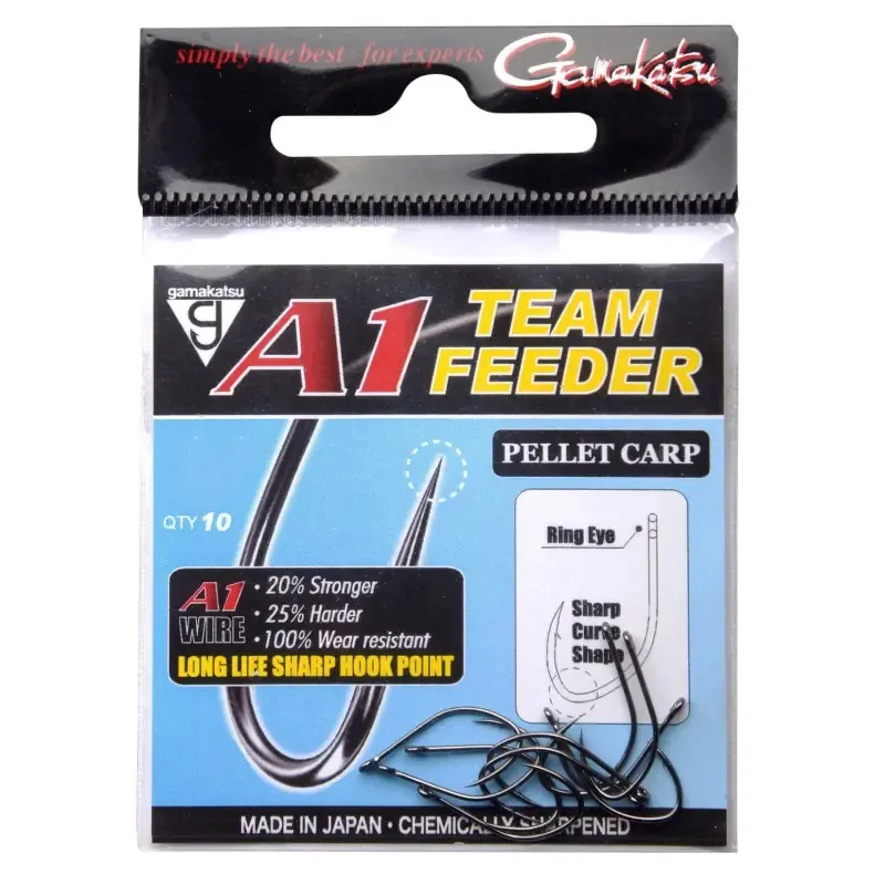 Kabliukai Gamakatsu A1 Team Feeder Pellet Carp
