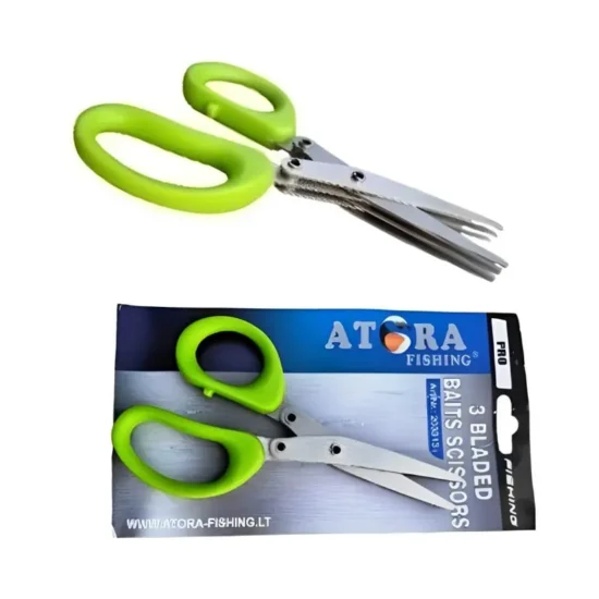 Atora žirklės 3 ašmenų masalų smulkinimui 13cm